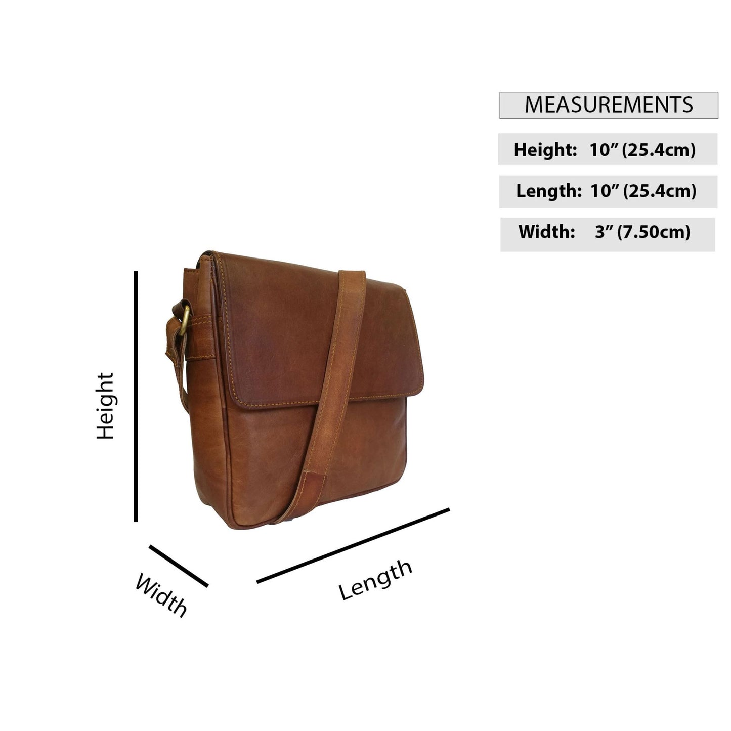 Women Crossbody Genuine Leather Brown Messenger Sling Shoulder Bag
