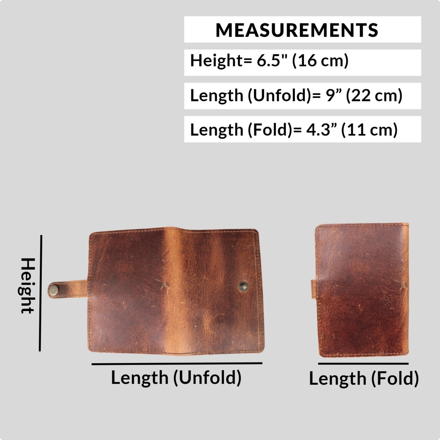 Genuine Leather Passport Cover RFID Blocking Card Holder Brown Travel Wallet