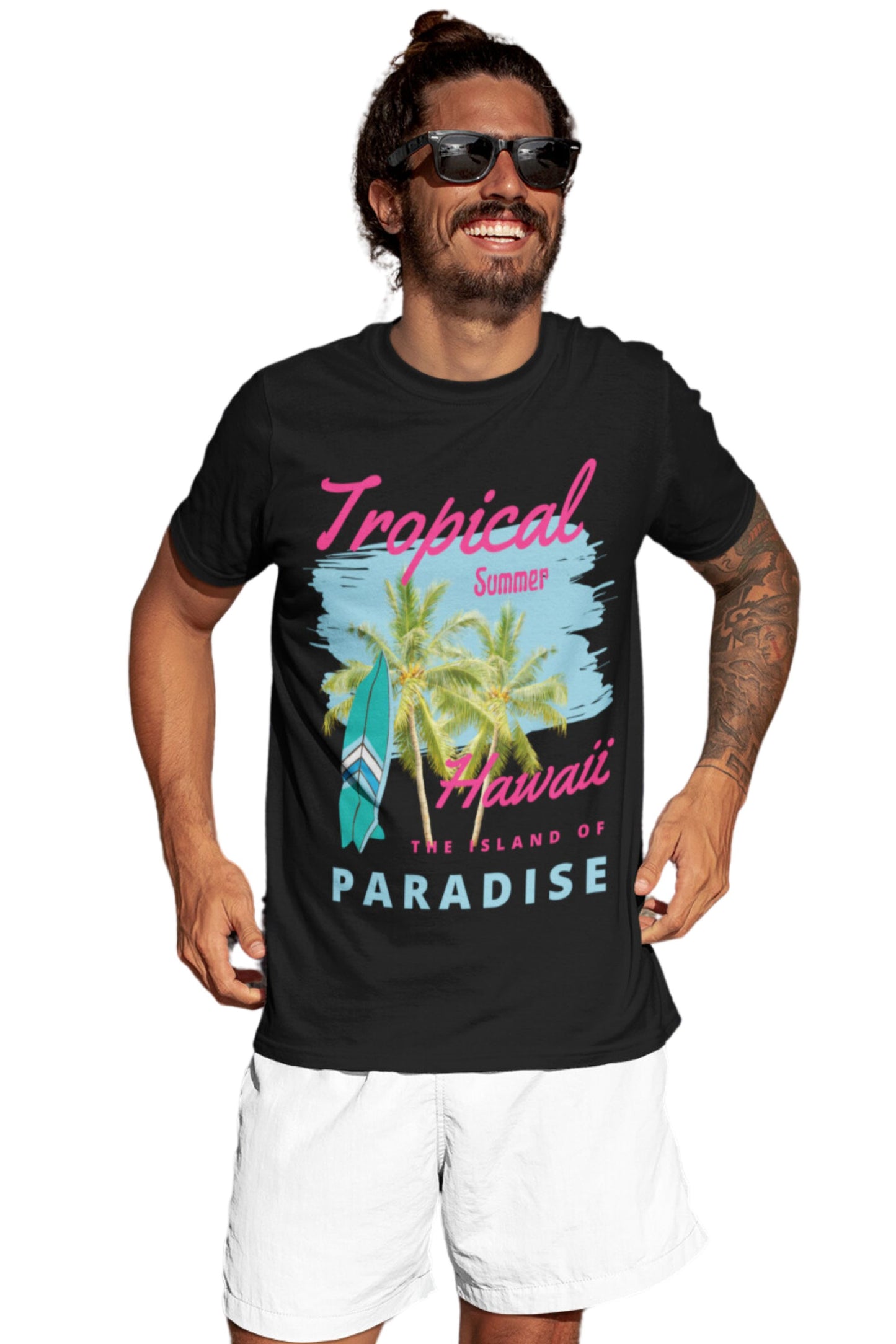 Cotton Men's t-Shirt Printed Beach Wear Tshirt | Round Neck Summer Holidays Tshirt
