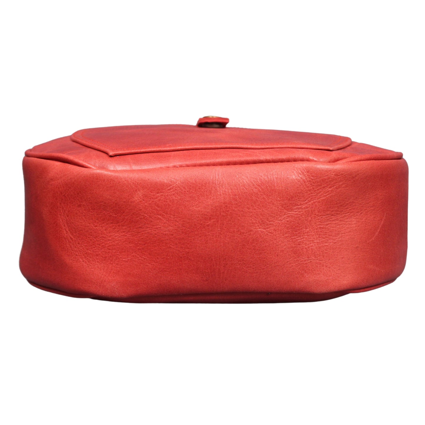 Crossbody Purse Buffalo Leather Hobo Women Semi Circle Zipper Red Bag