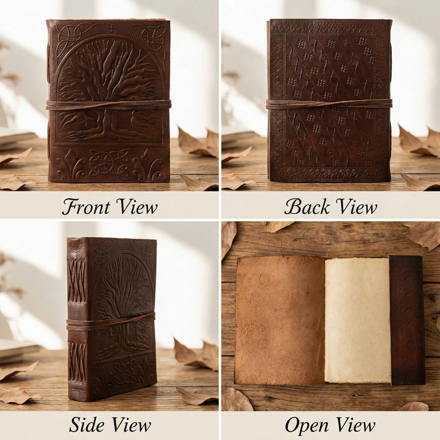 Celtic Tree of Life Book of Shadows Blank Notebook Leather Journal Diary