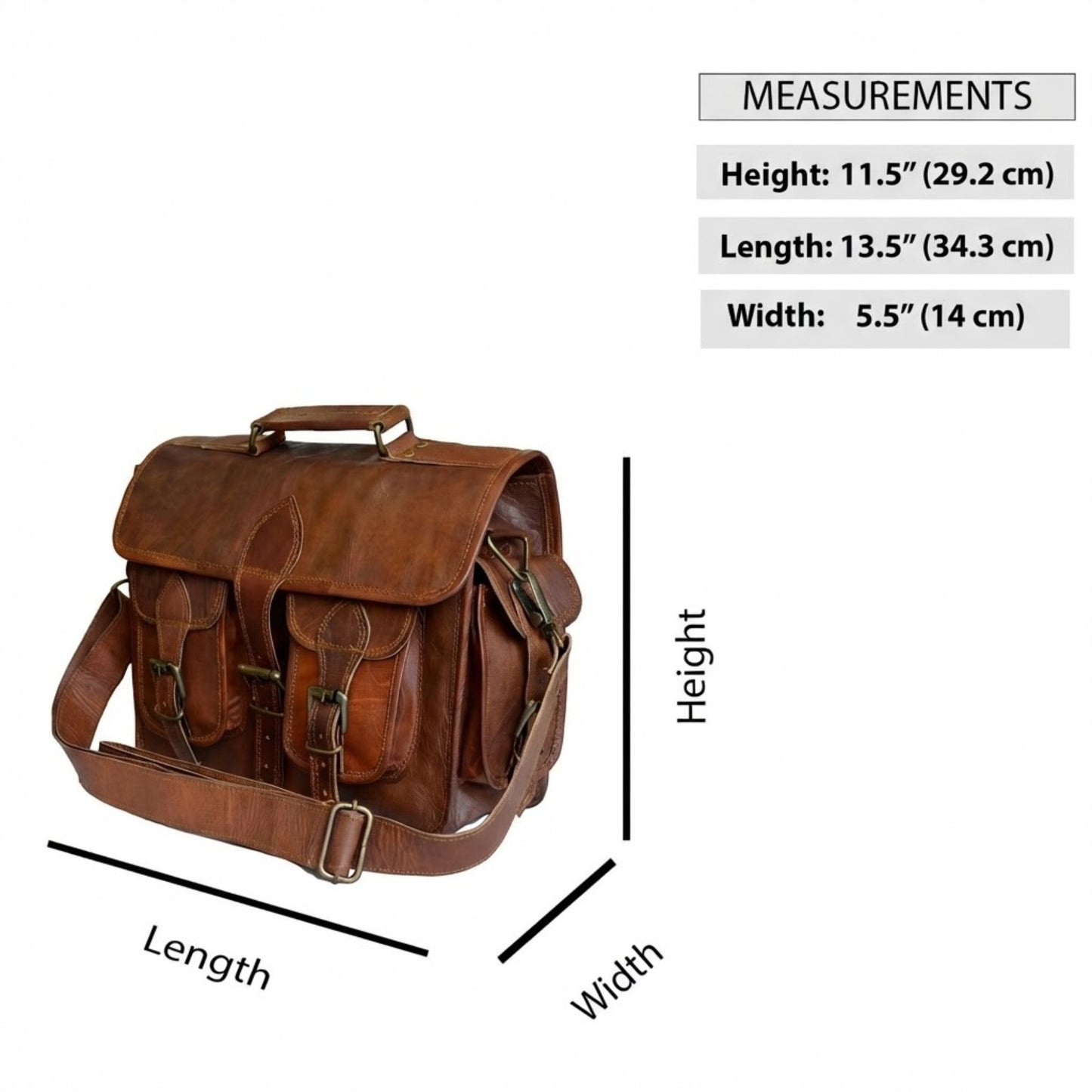 Vintage Genuine Leather Briefcase Camera Lens DSLR Sony Canon Nikon Bag