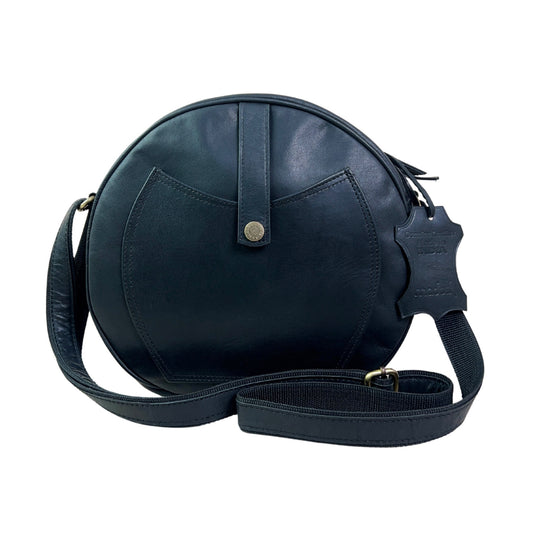 Black Crossbody Purse Soft Leather Hobo Women Semi Circle Zipper Bag