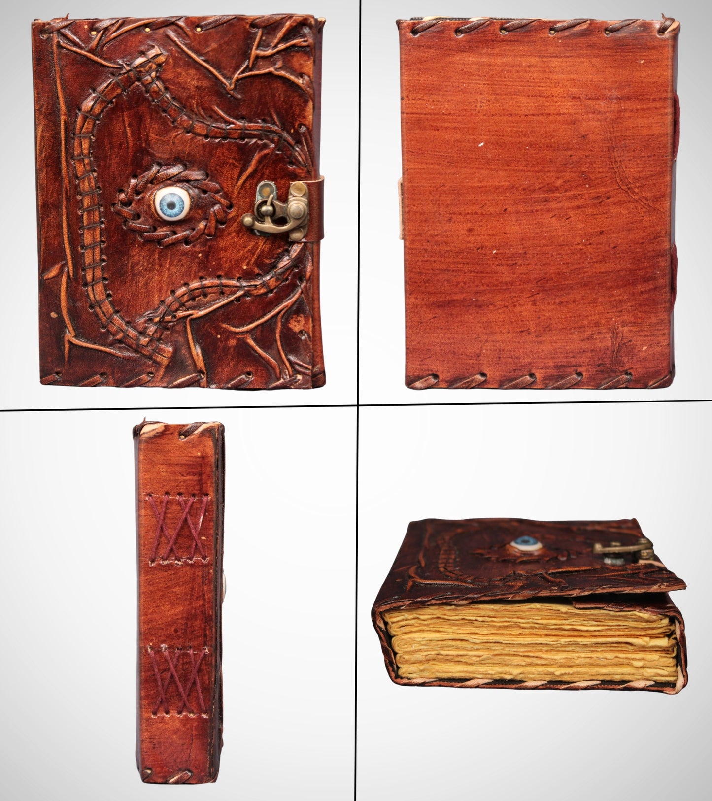Madosh, Genuine Leather Bound Journal Office Notepad Diary Hocus Pocus Grimoire Book Handcrafted Plain Notebook
