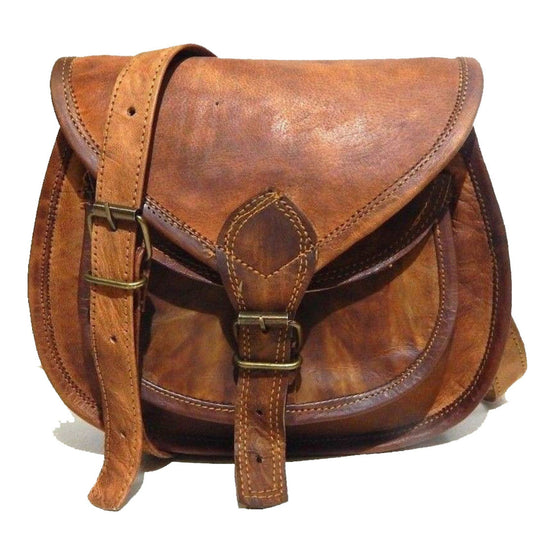 Womens Shoulder Satchel Bag Genuine Leather Evening Crossbody Brown Ladies Purse