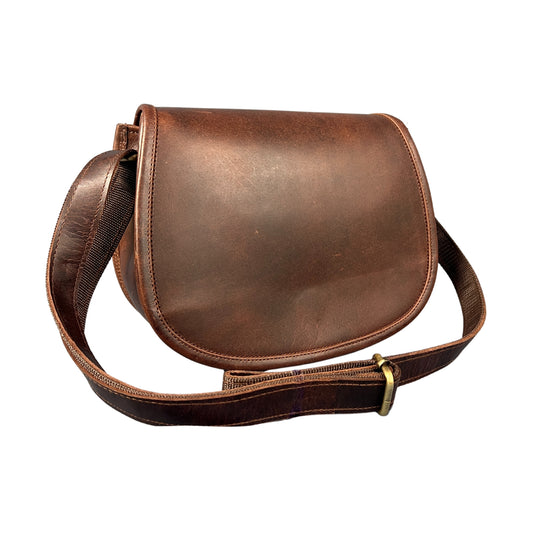 Women's Saddle Crossbody Handbag Genuine Leather Evening Shoulder Sling Bag-GBL6BROWN
