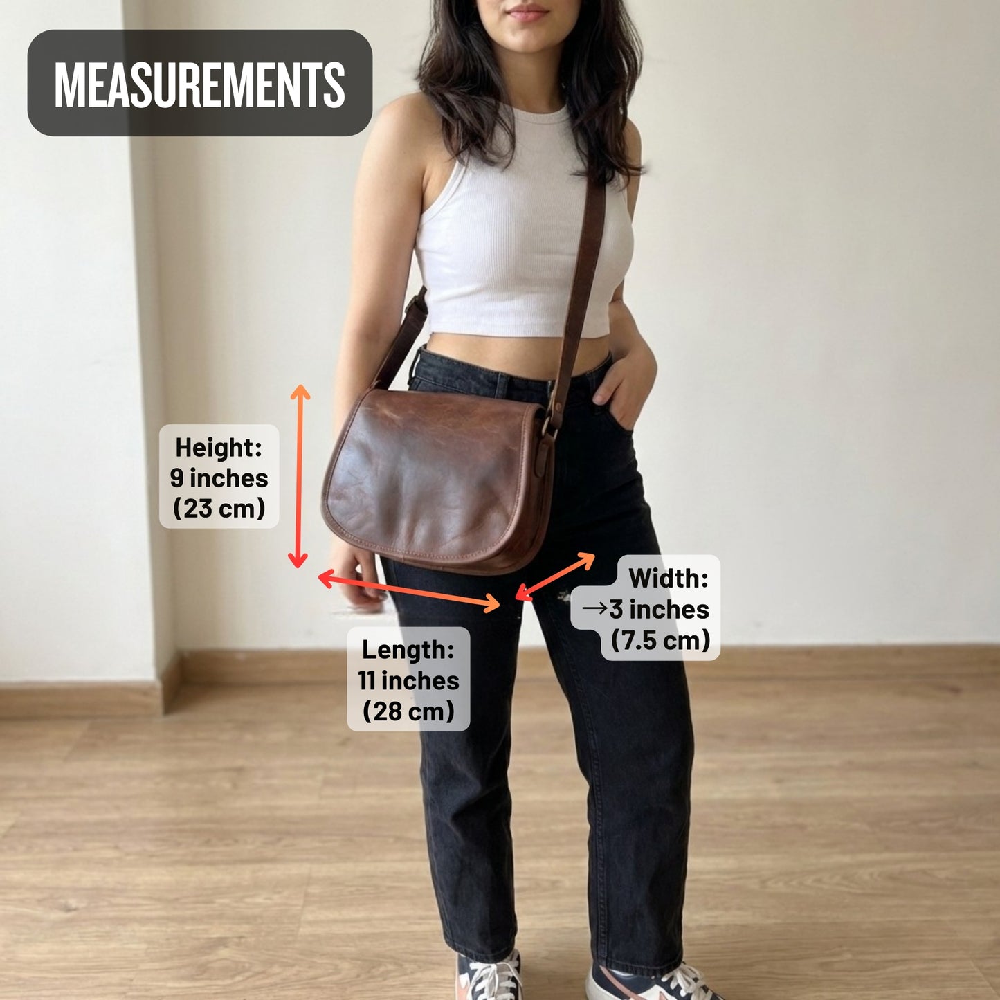 Women's Saddle Crossbody Handbag Genuine Leather Evening Shoulder Sling Bag-GBL6BROWN