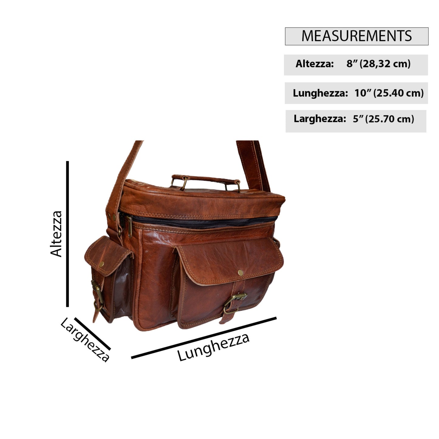 Men's Vintage Camera Messenger Bag Leather Travel Shoulder Bag for Photographer
