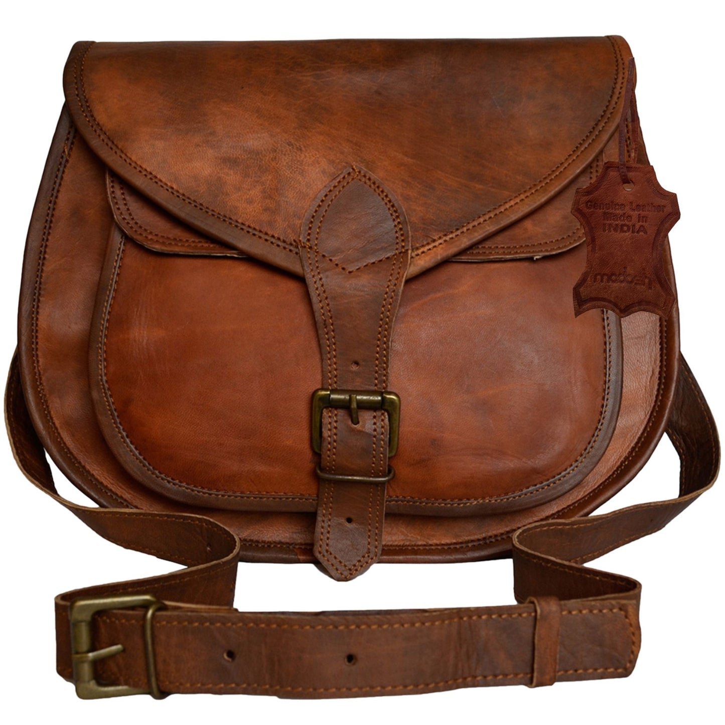 Womens Genuine Leather Vintage Shoulder Sling Crossbody Office Purse