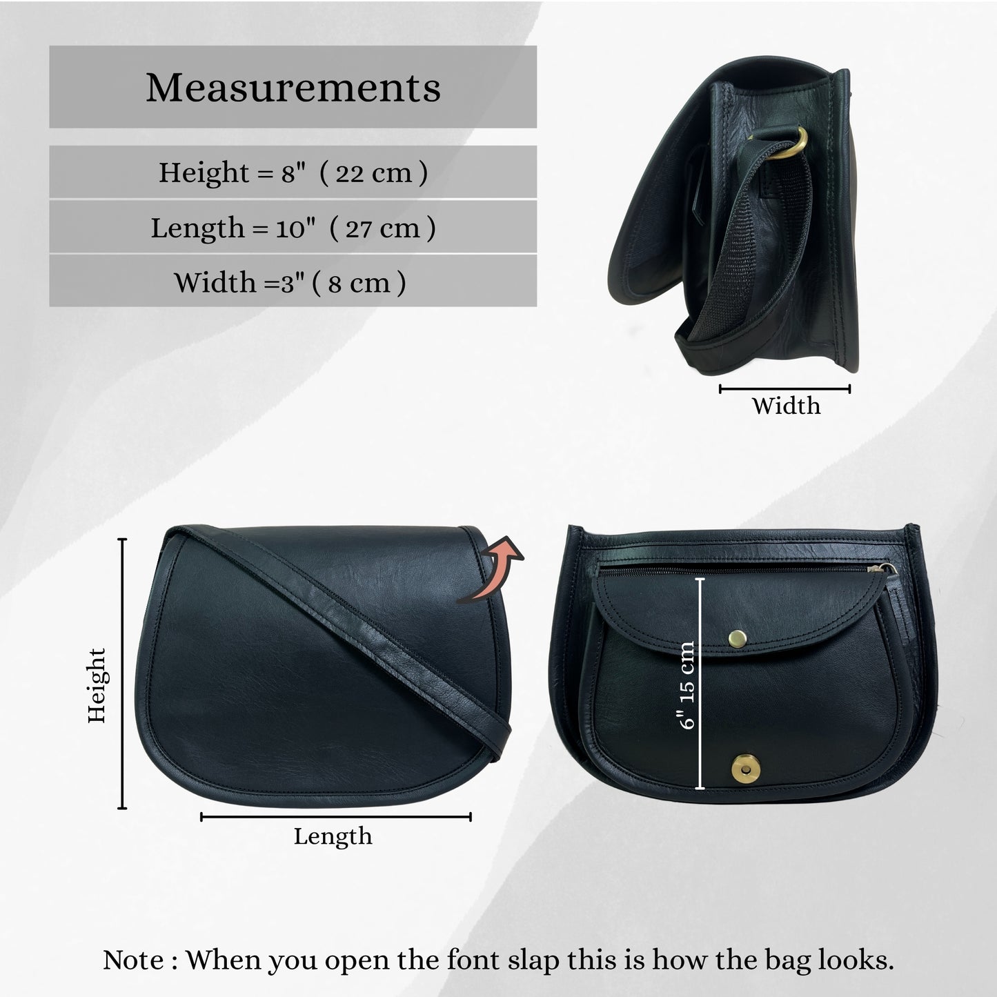 Women's Saddle Crossbody Handbag Genuine Leather Evening Shoulder Sling Bag-BLACK