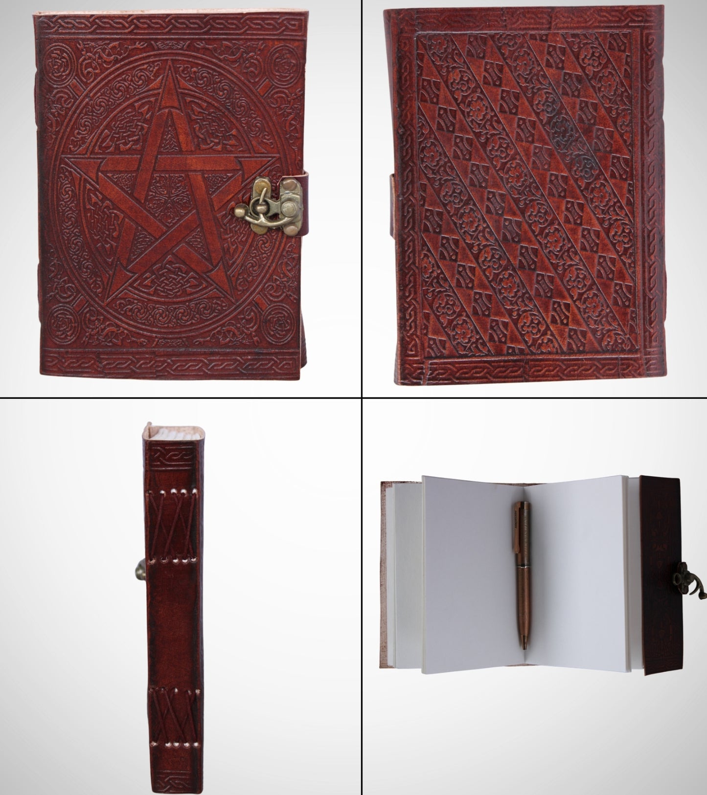 Genuine Leather Bound Journal Brown Notepad Writing Diary Sktetchbook For Artist