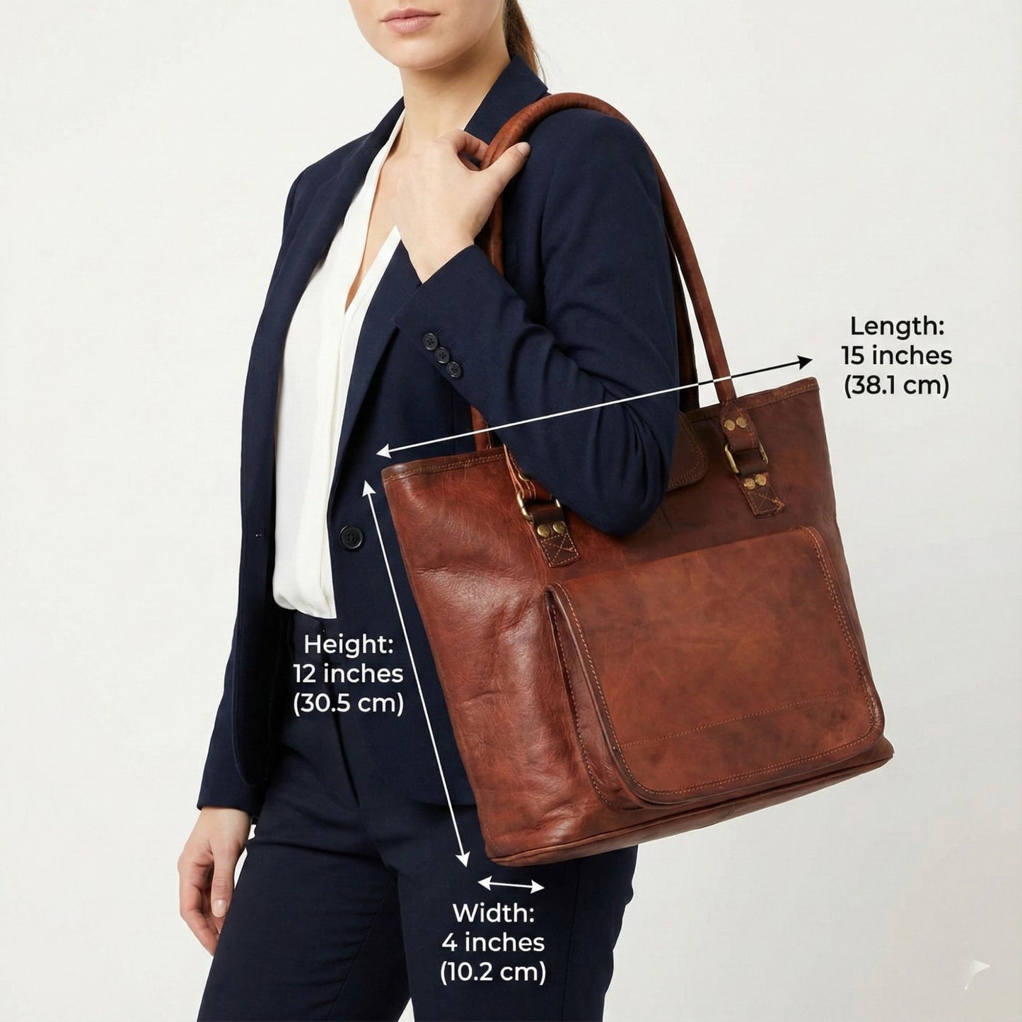 Womens Everday Tote Genuine Leather Shoulder Purse Business Handbag