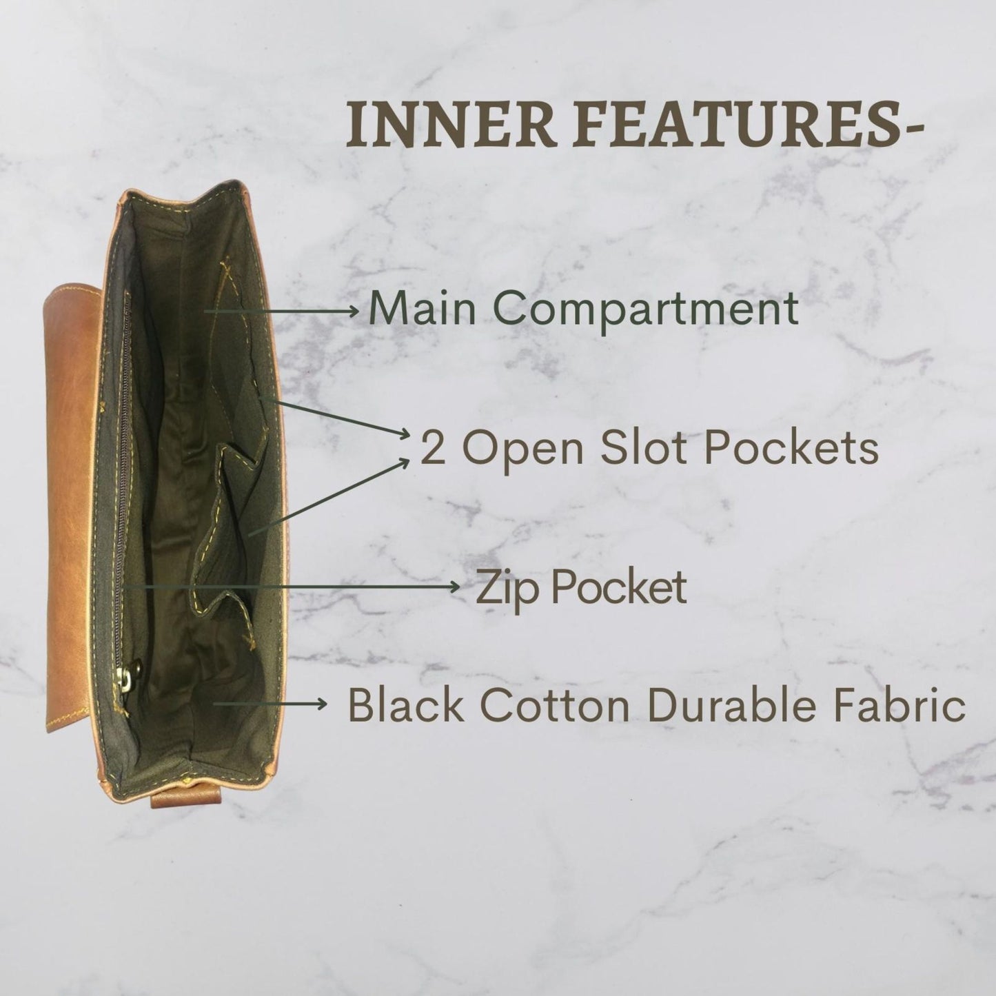 Women’s Genuine Leather Crossbody Bag – Handmade Messenger Shoulder Bag with Adjustable Strap & Magnetic Flap (Brown)