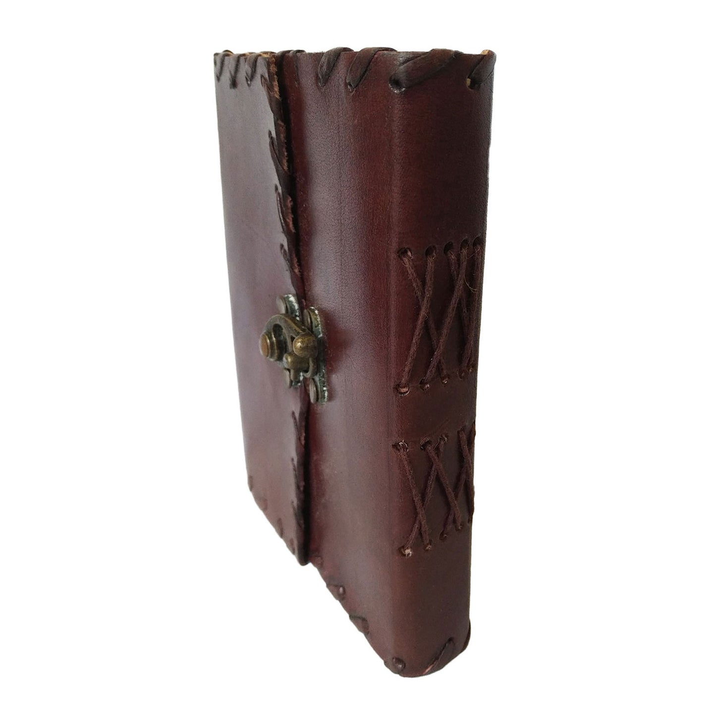 Vintage Leather Brown Handmade Diary clasp lock Notebook Organiser