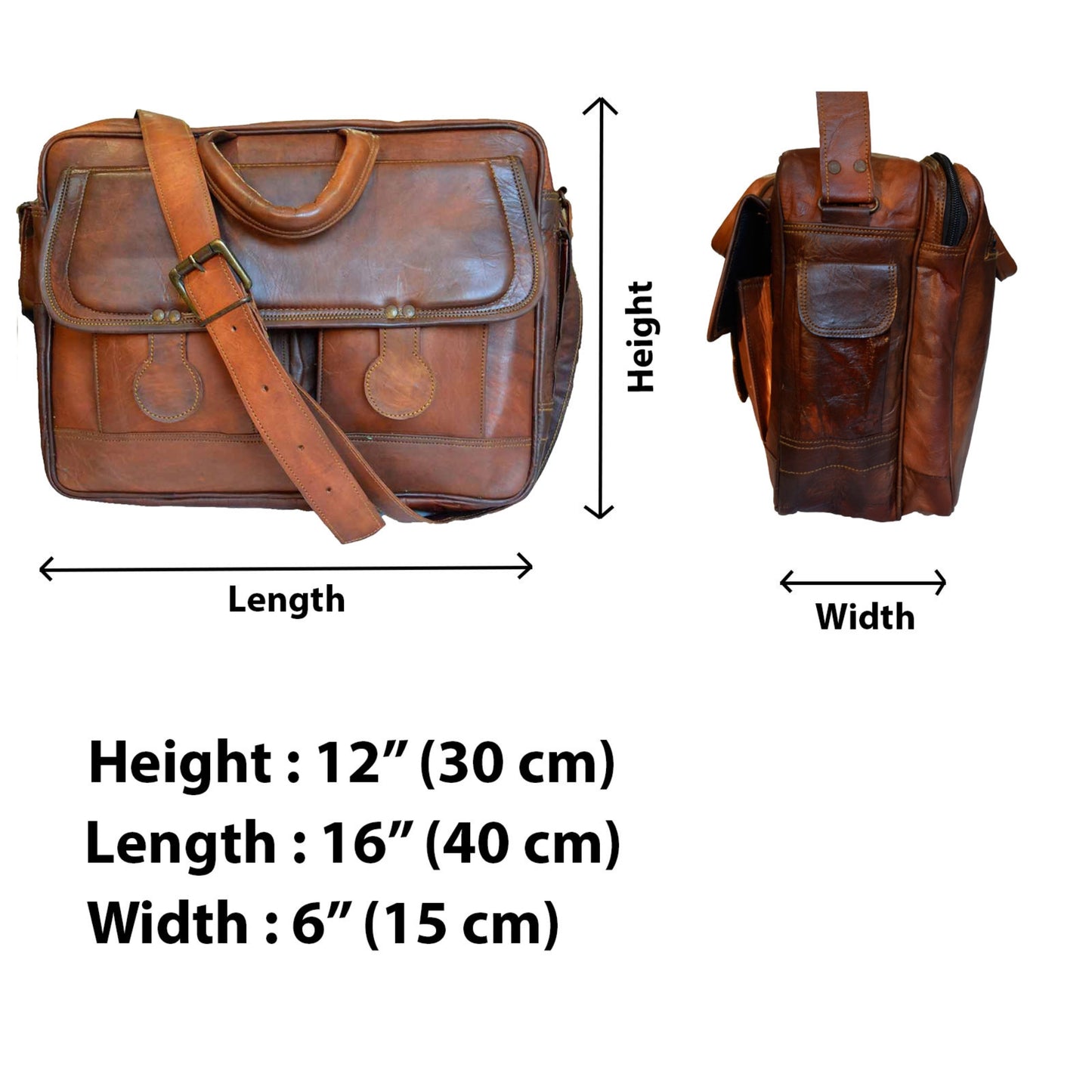 Genuine Leather Vintage Premium Laptop Shoulder Office Bag
