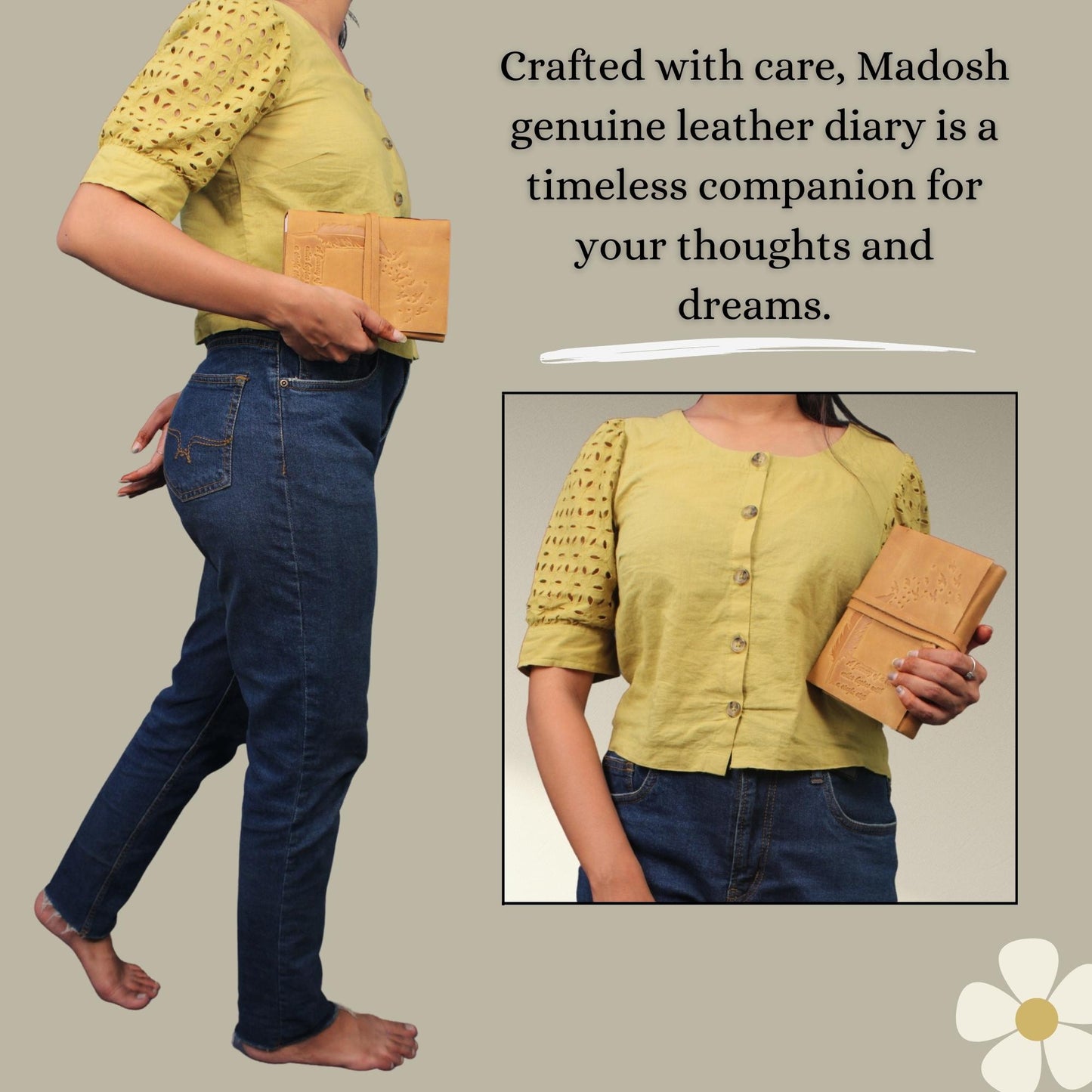 Leaf Embossed Genuine Leather Bound Grimoire Office Diary Book Of Shadow Spell Book Notebook Travellers Notepad Book