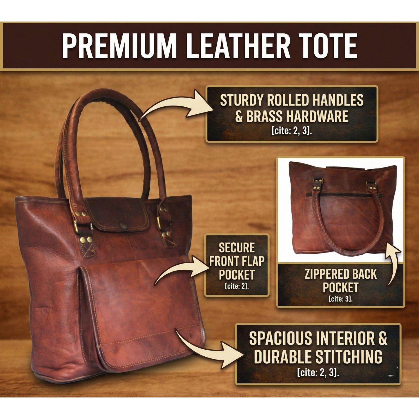 Womens Everday Tote Genuine Leather Shoulder Purse Business Handbag