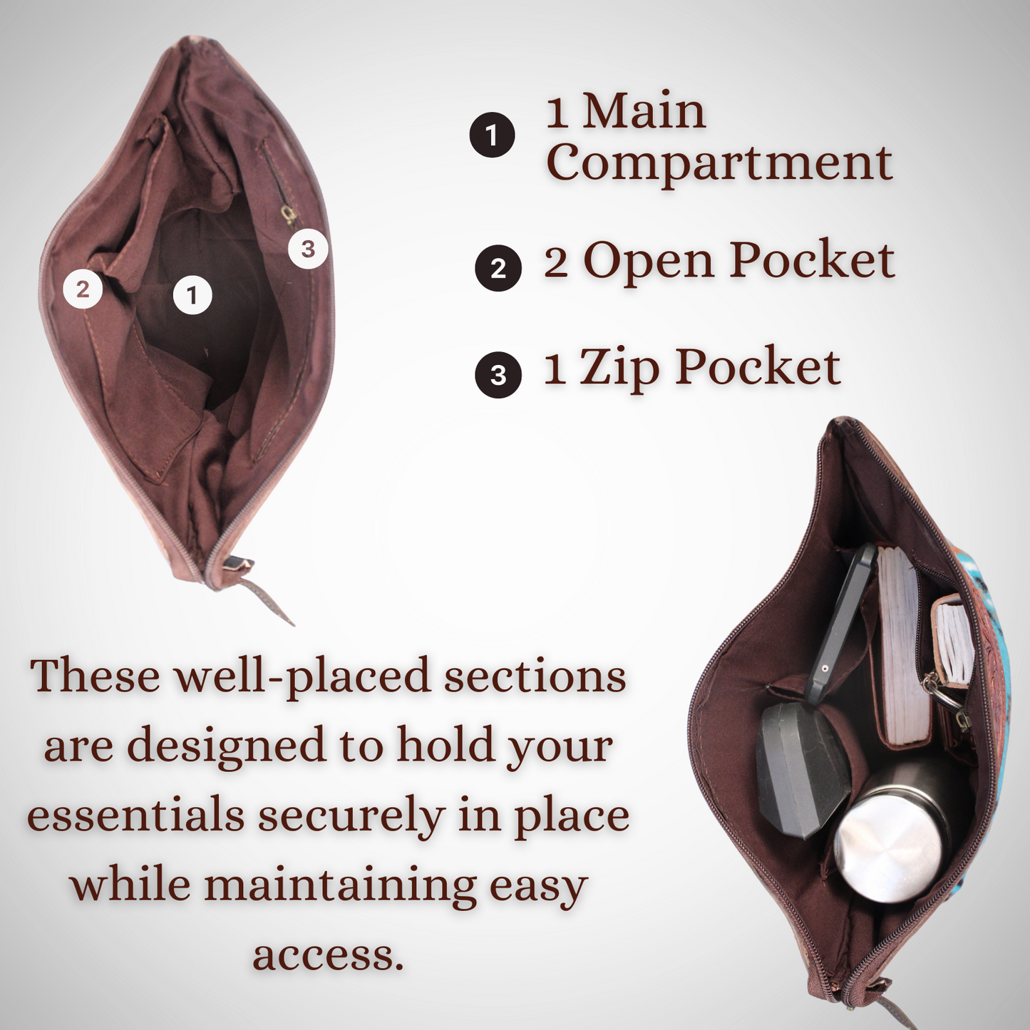 Madosh, Women’s Crossbody Bag Genuine Leather Fringe handbag Sling Purse for Women Saddle Blanket Bag Embossed Handcrafted Bag