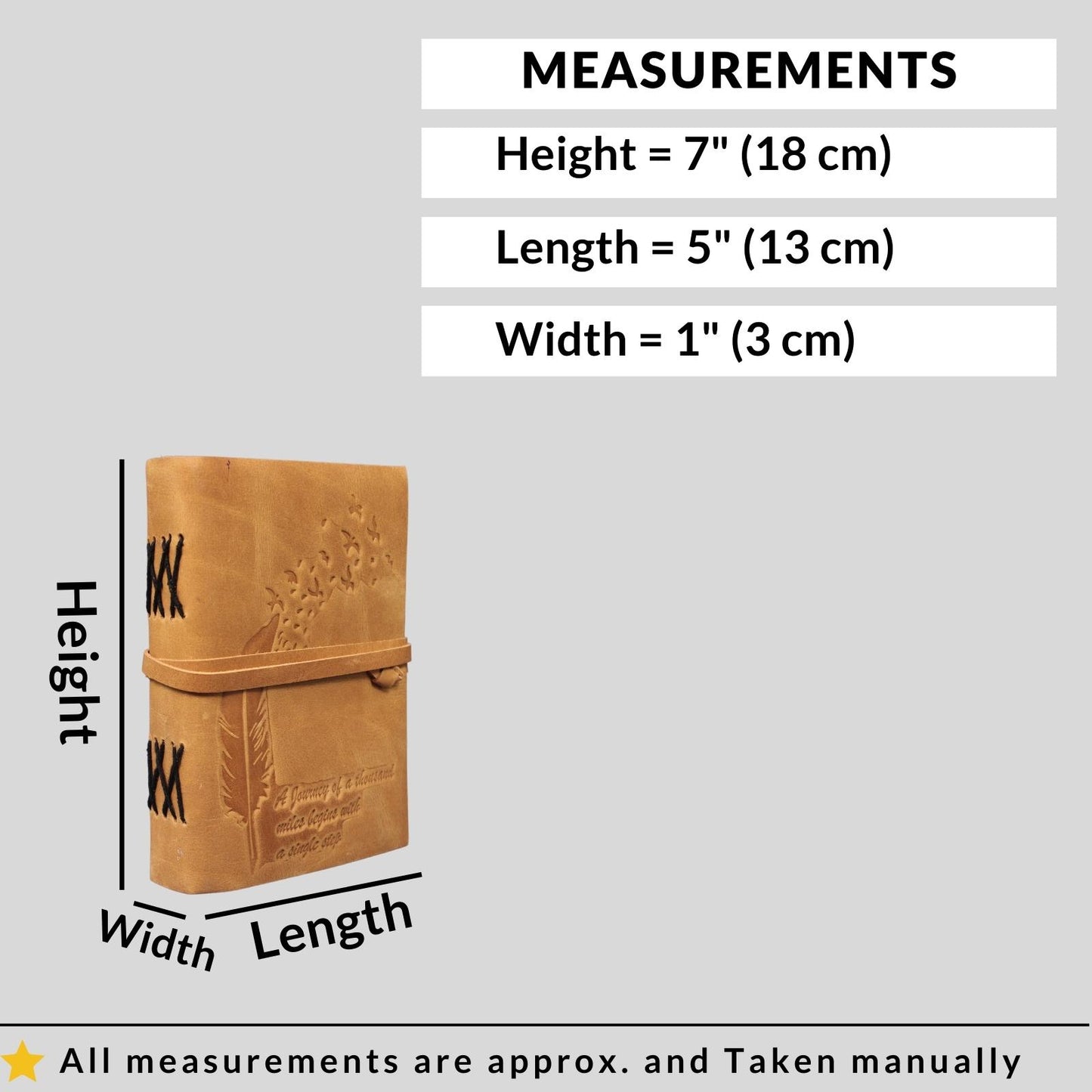 Leaf Embossed Genuine Leather Bound Grimoire Office Diary Book Of Shadow Spell Book Notebook Travellers Notepad Book