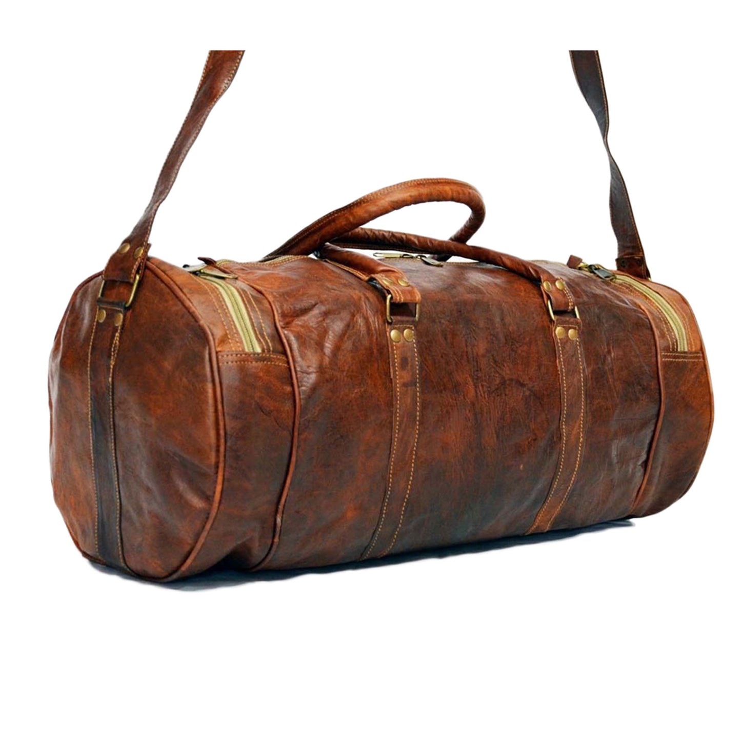 Designer Genuine Leather Travel Duffel Bag Weekend Overnight Luggage Duffle Holdall Bag