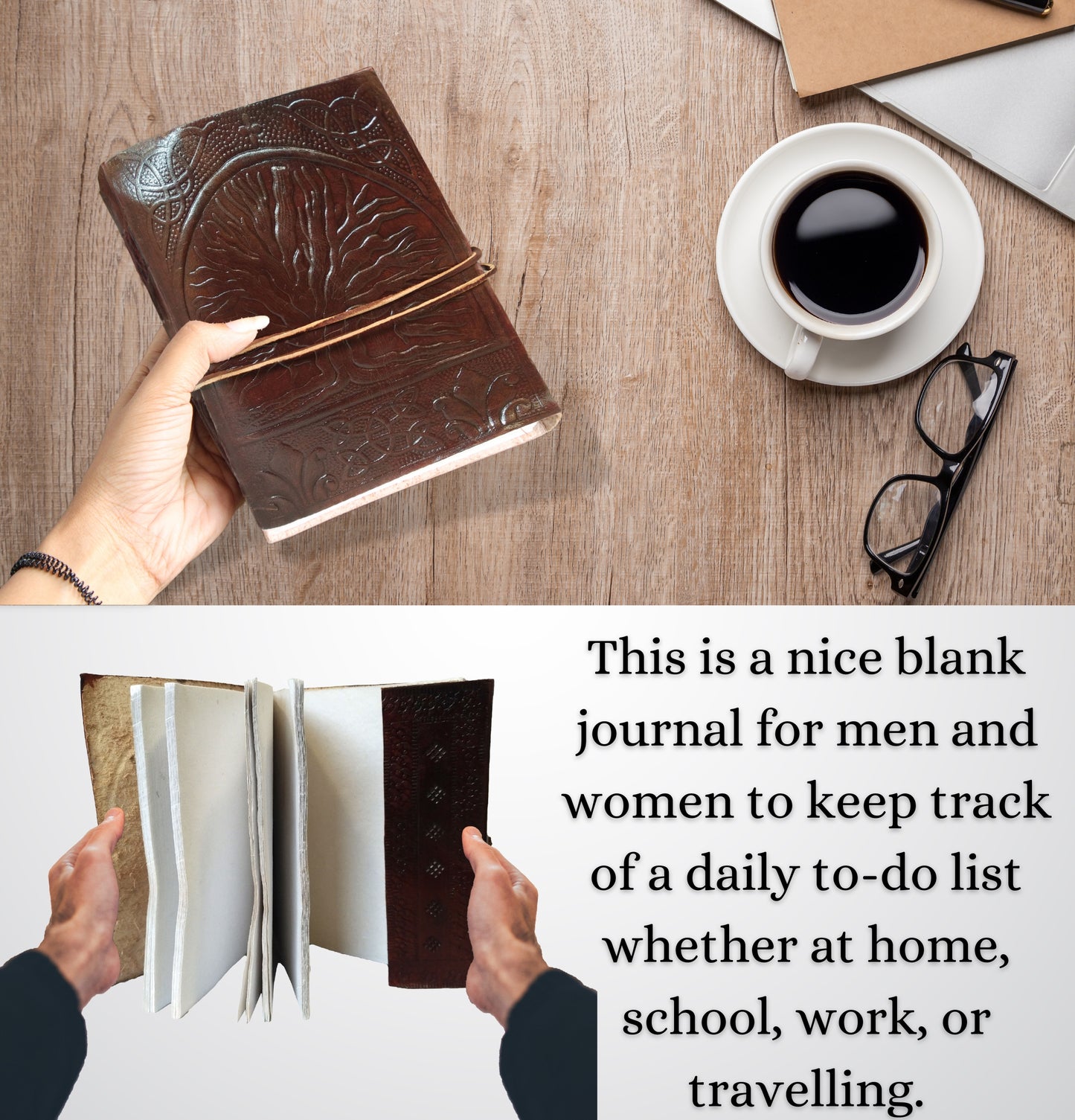 Celtic Tree of Life Book of Shadows Blank Notebook Leather Journal Diary