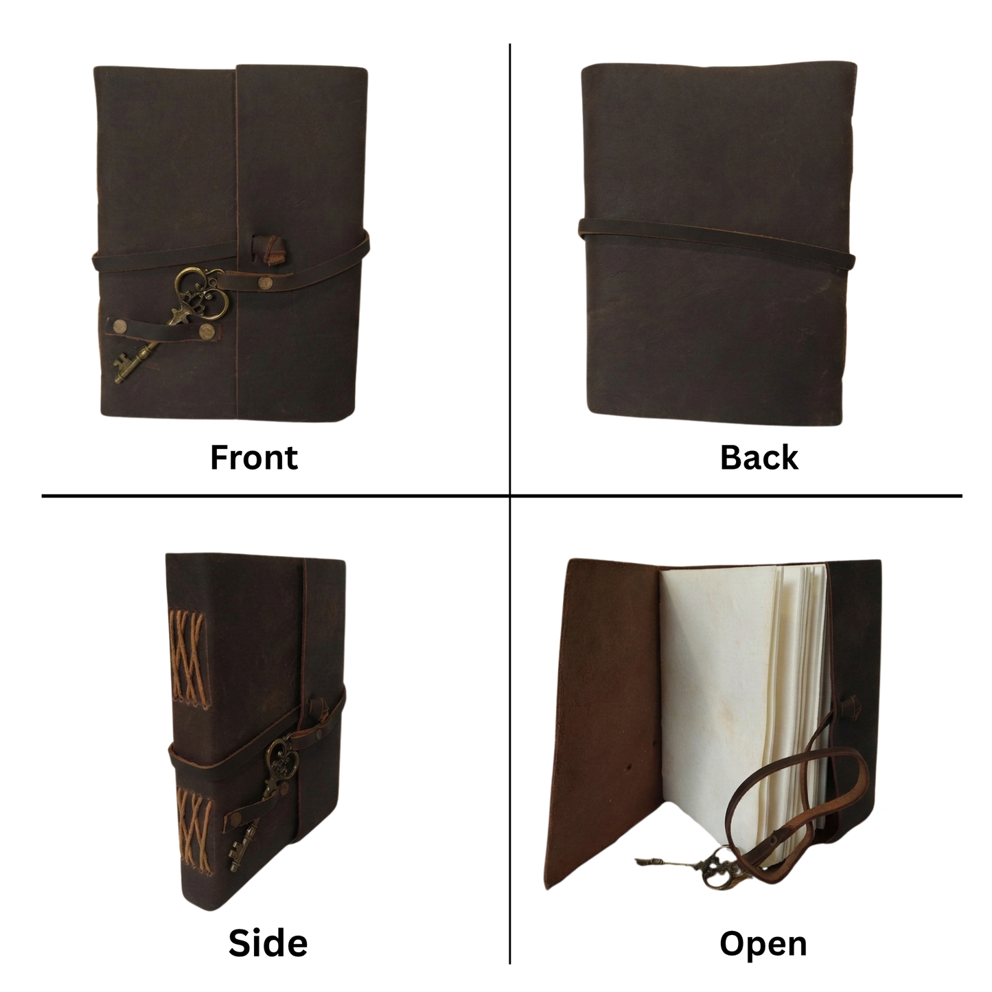 Genuine Leather Notebook Diary Brown Schedule Journal Small Book