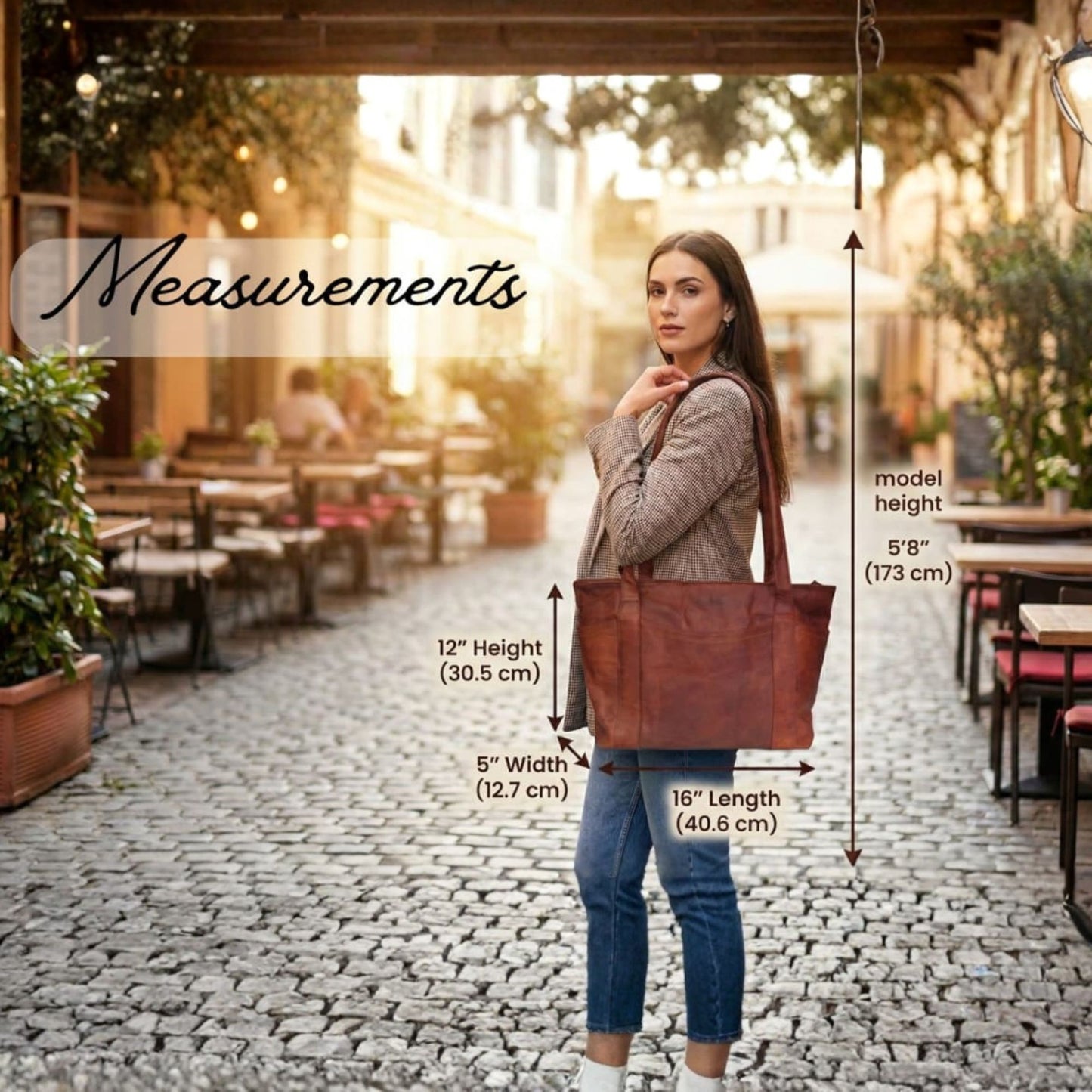 Women's Shoulder Tote Handbag With Wallet Brown Shoulder Office Handmade Bag