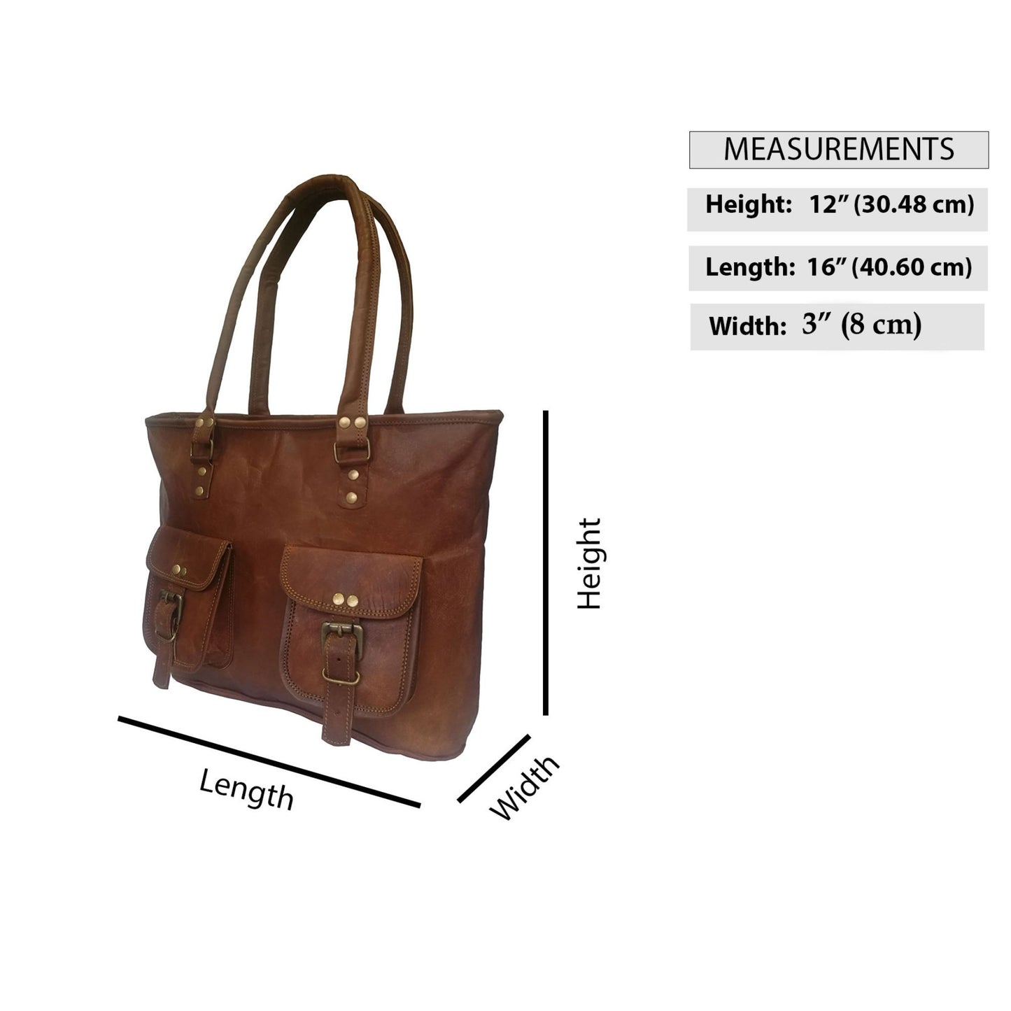 Vintage Genuine Leather Stylish Shopping Tote Shoulder Hand Bag For Women