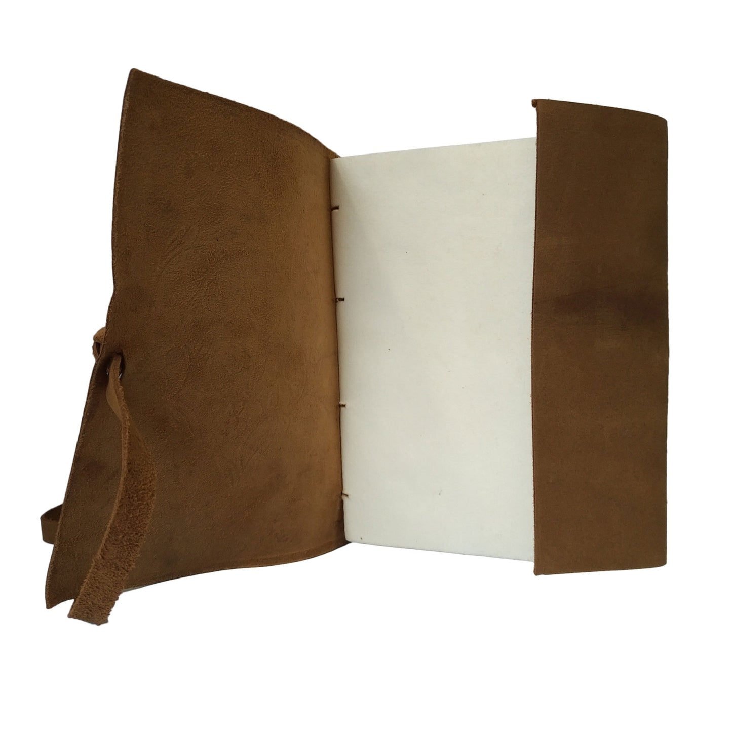 Genuine Leather Book Heart Shape Cover Bound Diary Blank Daily Planner