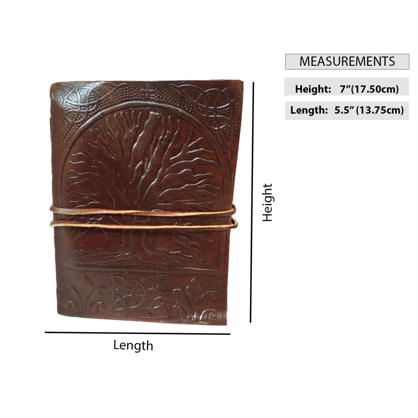 Celtic Tree of Life Book of Shadows Blank Notebook Leather Journal Diary