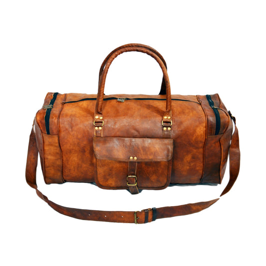 Designer Genuine Leather Travel Duffel Bag Weekend Overnight Luggage Duffle Holdall Bag