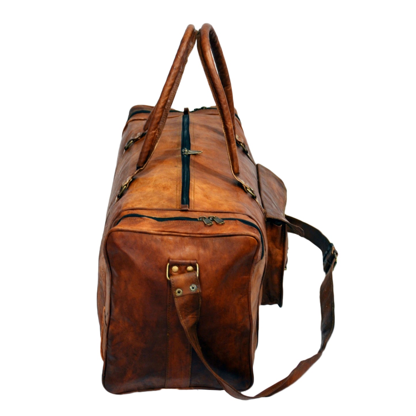 Designer Genuine Leather Travel Duffel Bag Weekend Overnight Luggage Duffle Holdall Bag