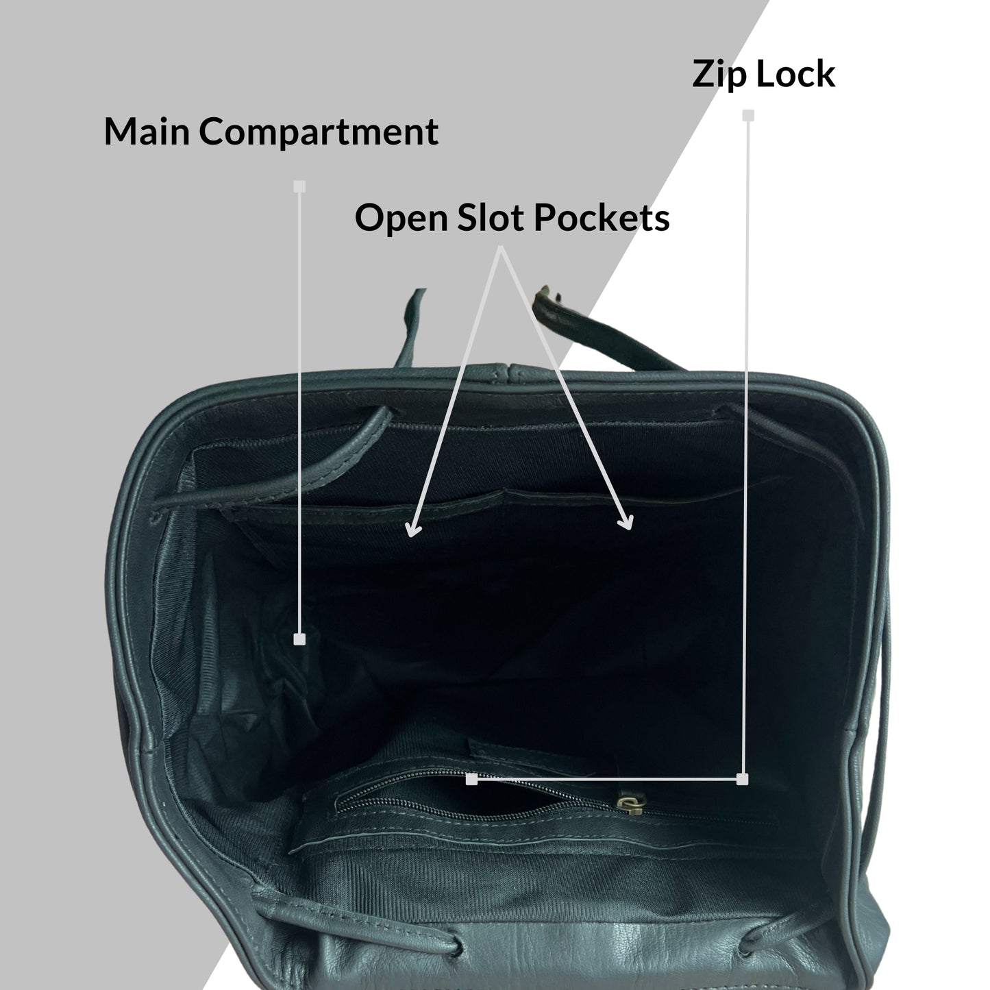 Black Genuine Leather Laptop Backpack Sports Hiking Daypacks Carryall Rucksack Casual Shoulder Bookbag