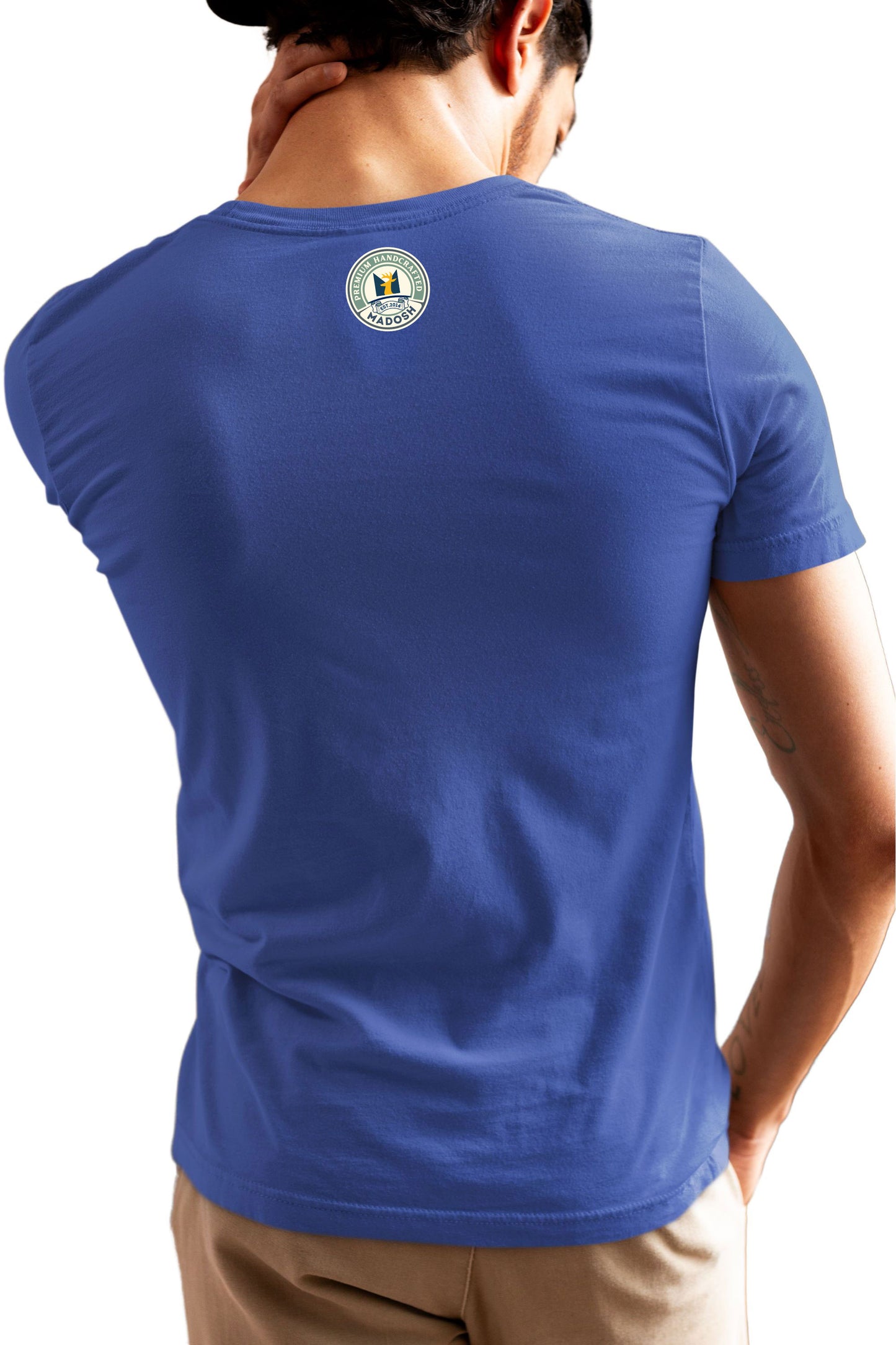 Men's 100% Cotton Goa Printed t-shirt | Round Neck Summer Holidays t-shirt | Half Sleeve Graphic Tshirt (IN, Alpha, S, Regular, Blue)