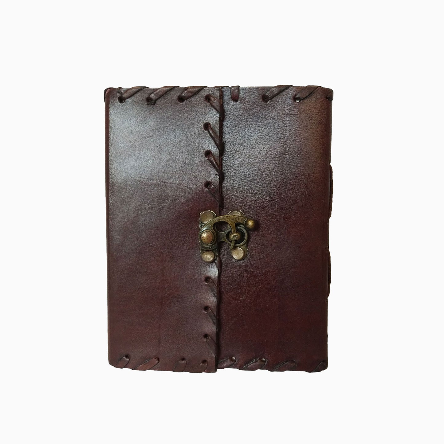 Vintage Leather Brown Handmade Diary clasp lock Notebook Organiser