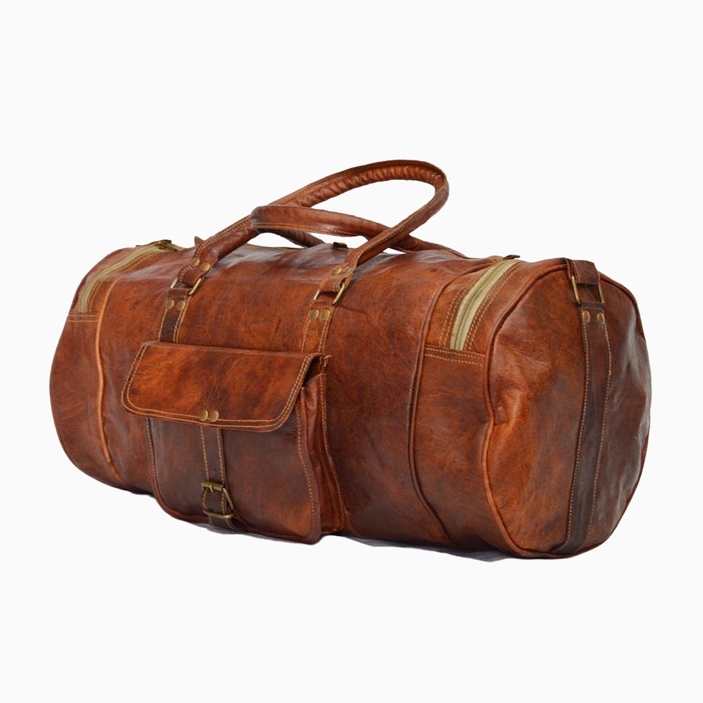 Designer Genuine Leather Travel Duffel Bag Weekend Overnight Luggage Duffle Holdall Bag
