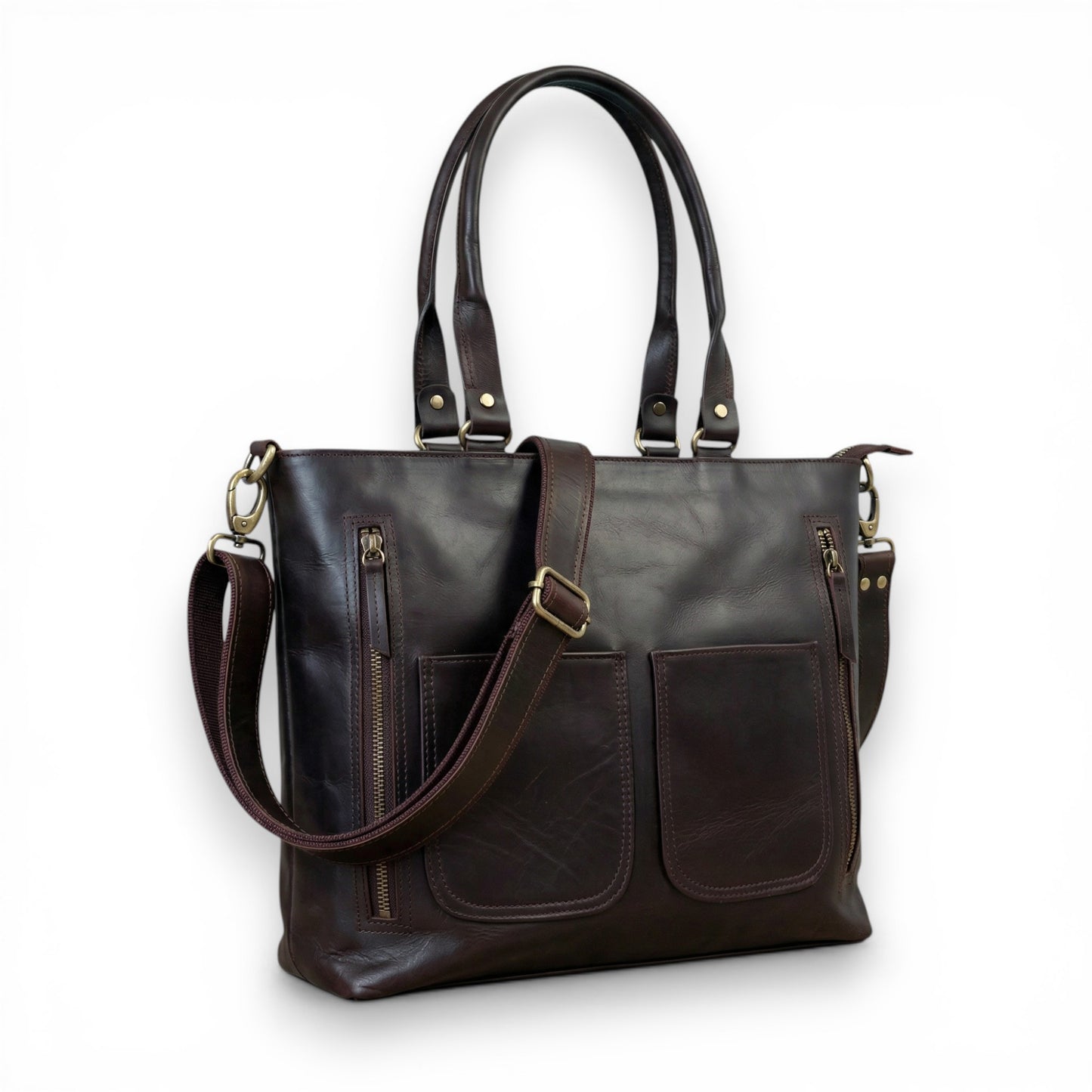 Women's Tote Real Leather Crossbody Top Handle Office Purse Handbag