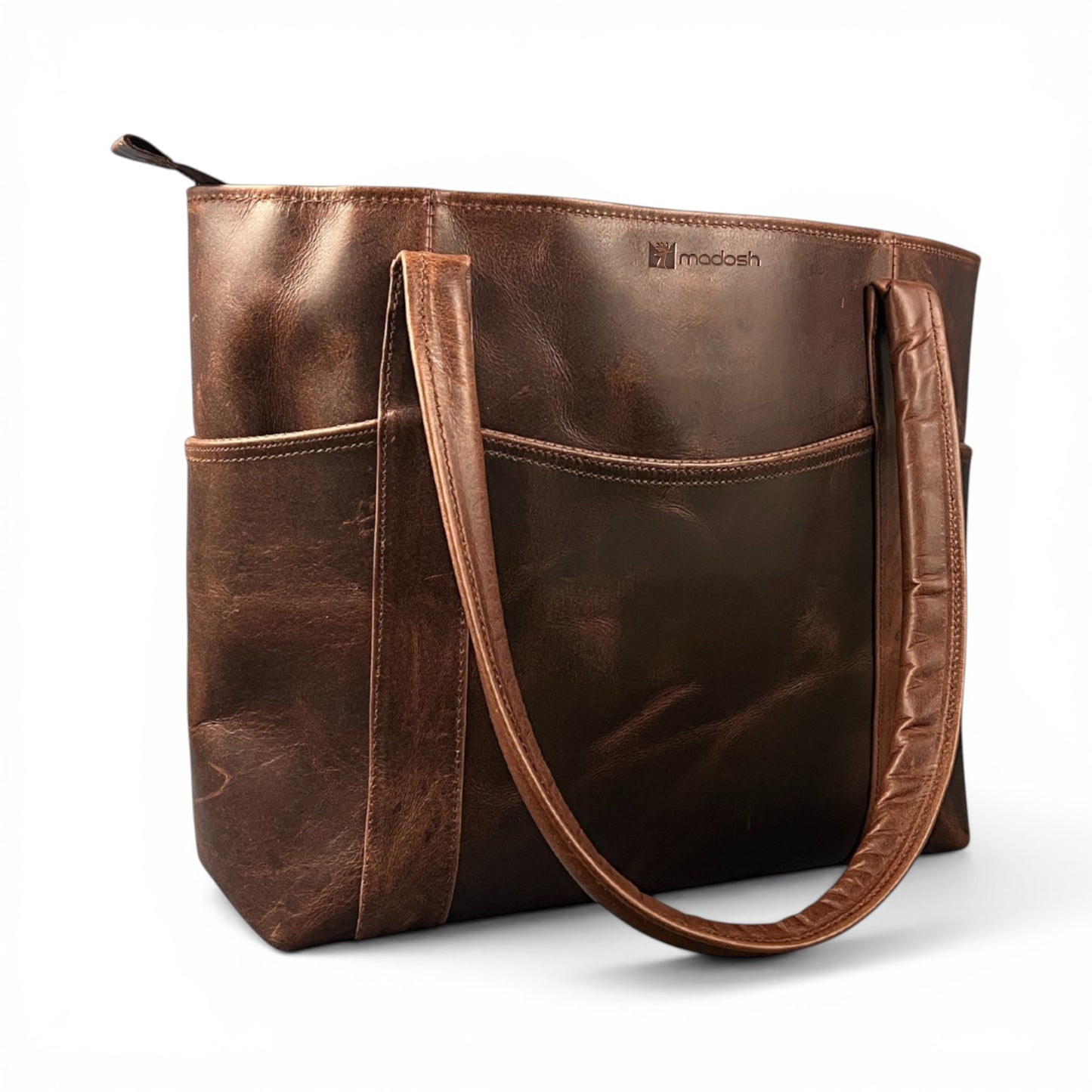 Women Tote Leather Brown Shoulder Bag Large Office Handbag Shopper Purse