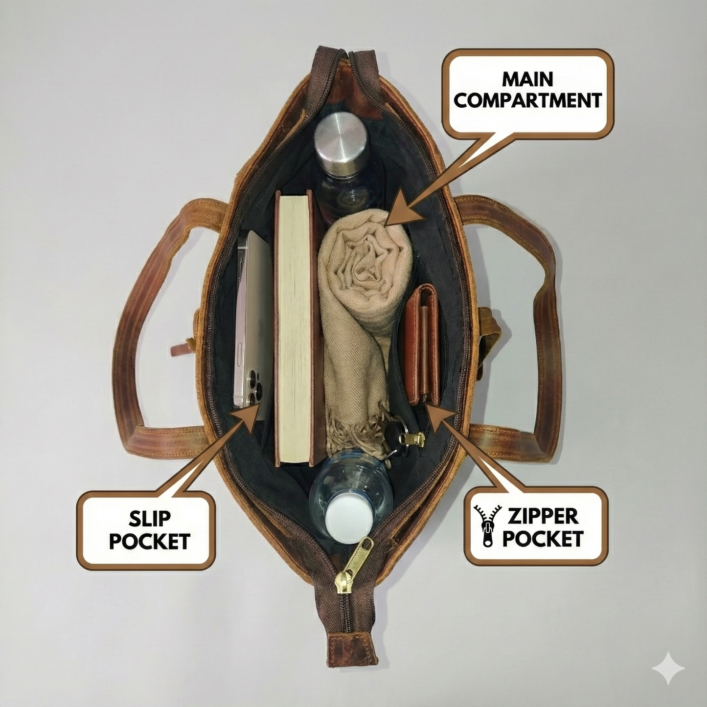 Genuine Hunter Leather Tote Women Purse Handmade Handbag Top Handle Shoulder Large Bag