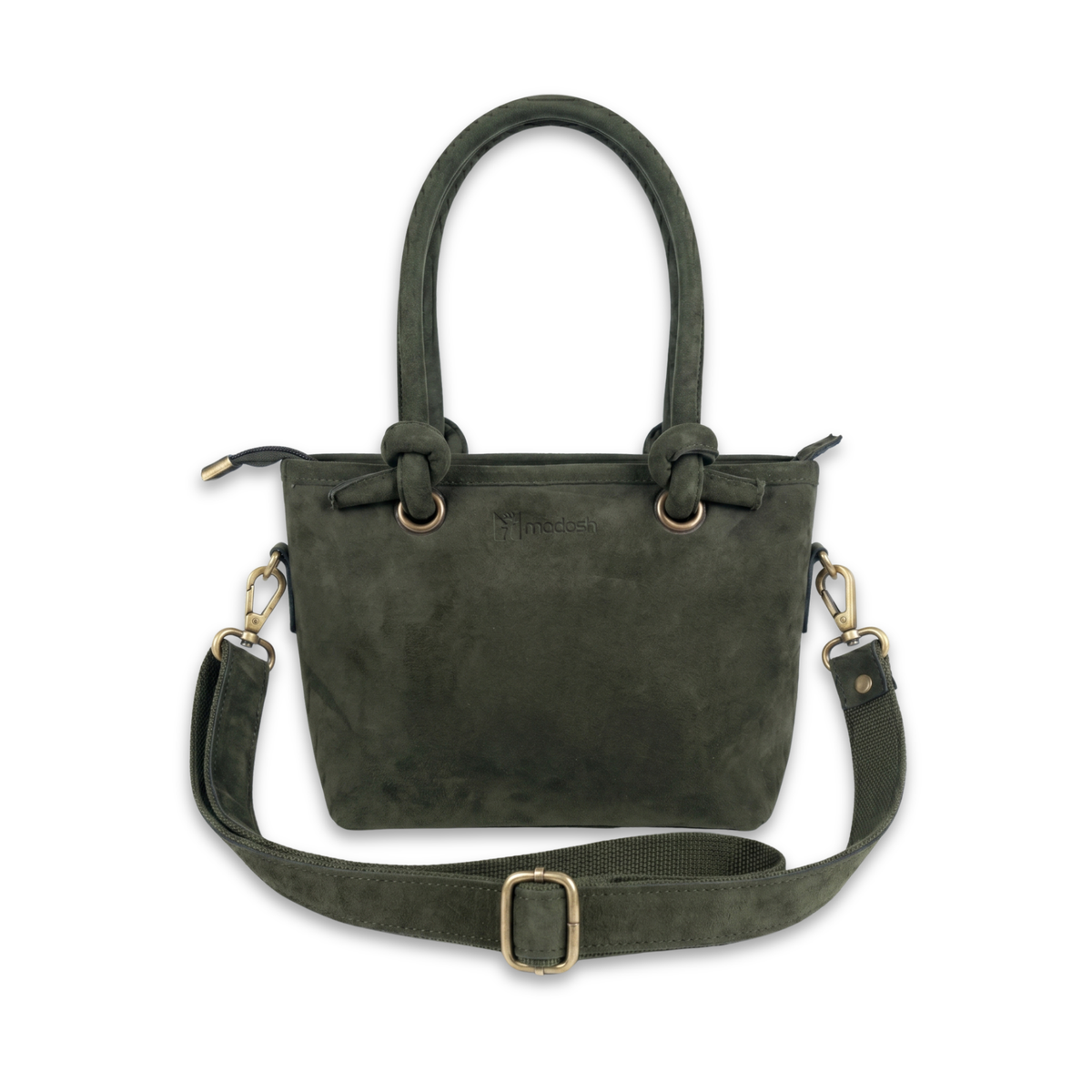 Plum Suede Leather Crossbody Handbag Women's Mini Tote Purse