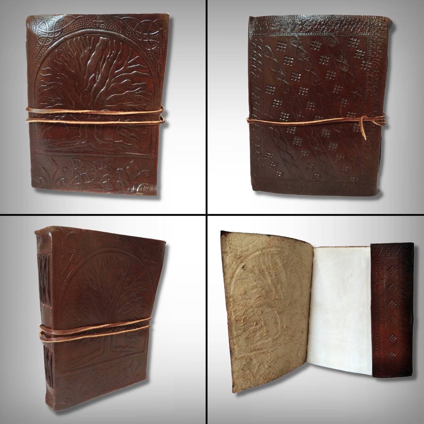 Celtic Tree of Life Book of Shadows Blank Notebook Leather Journal Diary