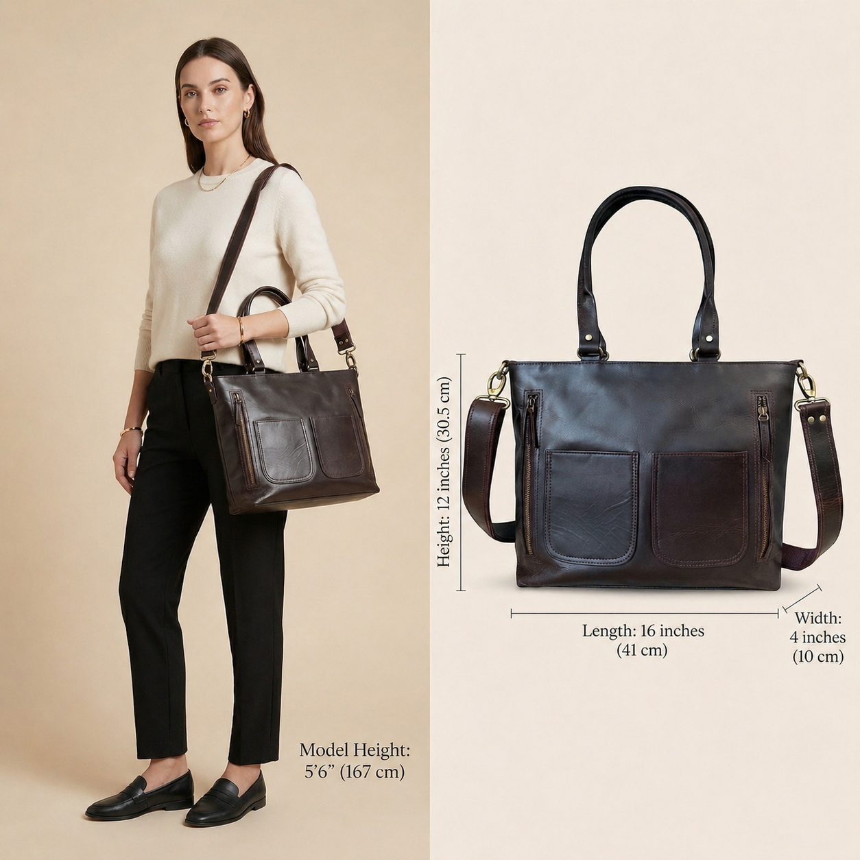 Women's Tote Real Leather Crossbody Top Handle Office Purse Handbag